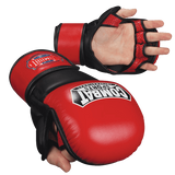 Combat Sports, Leather, MMA, Safety Sparring Gloves